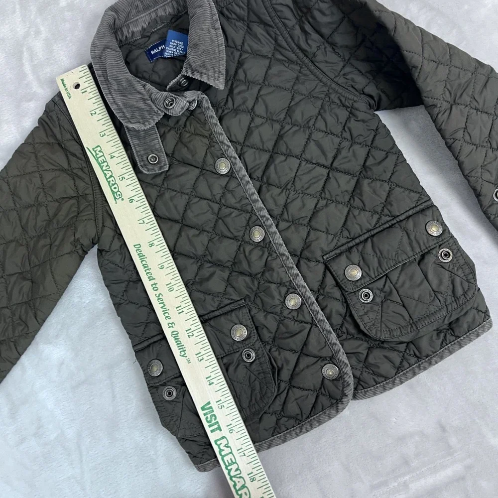 Y2K Ralph Lauren Jacket Toddler 5 Quilted Corduroy Collar Barn Equestrian Preppy